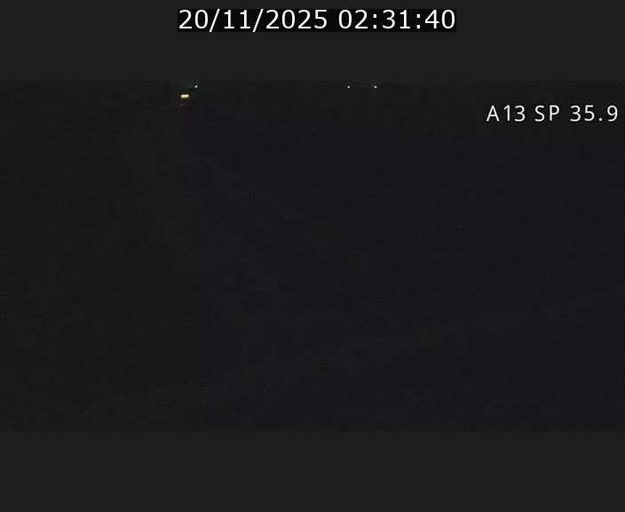 Webcam trafic sur A13 à l'entrée ouest du tunnel Markusbierg à Remerschen. Vue orientée vers Mondorf-les-Bains.