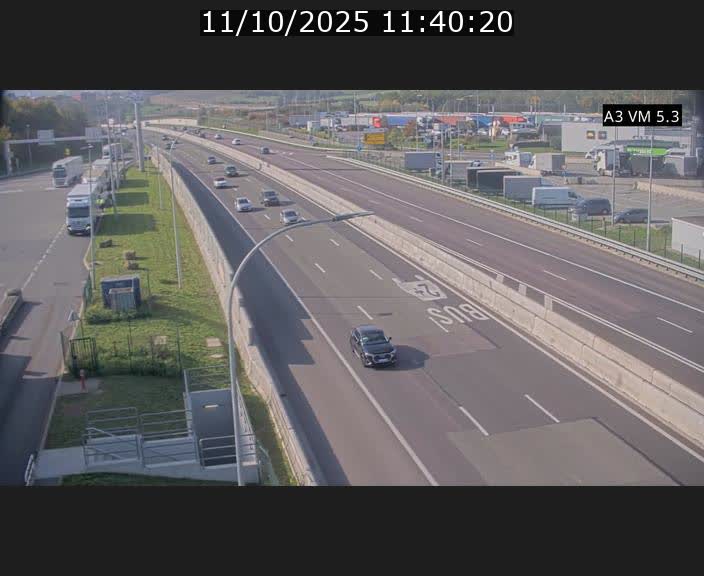 Traffic live webcam Luxembourg Aire de Berchem - A3 - BK 5 - direction France