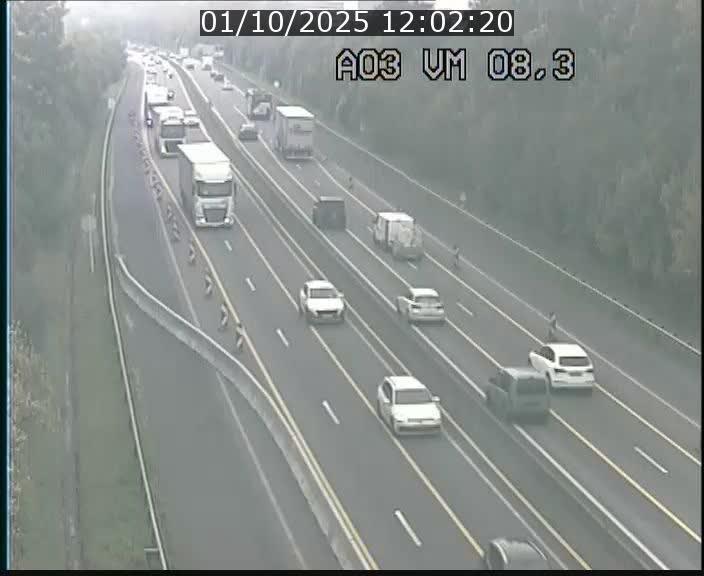 Traffic live webcam Luxembourg Bettembourg - A3 - BK 8.3 - direction France