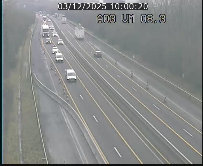 Traffic live webcam Luxembourg Bettembourg - A3 - BK 8.3 - direction France