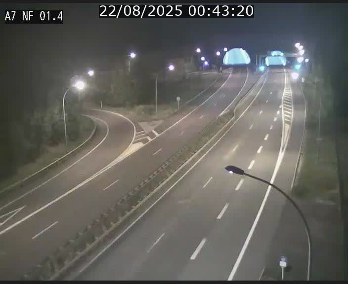 Caméra autoroute Luxembourg A7 - Echangeur Waldhaff - direction Tunnel Stafelter