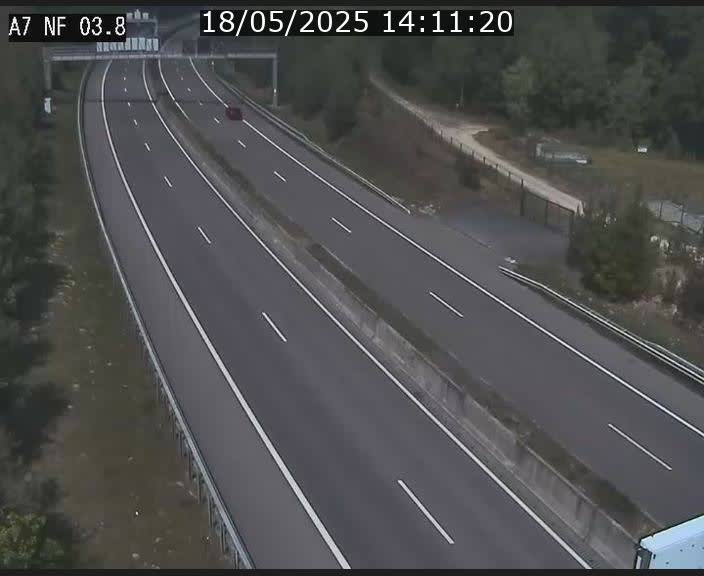 Webcam autoroute A7 au Luxembourg à la sortie du Tunnel Stafelter vers le Nord