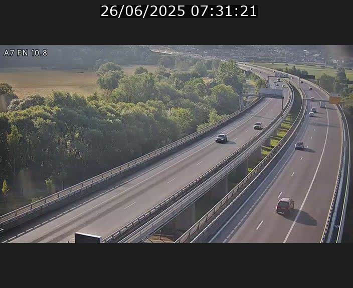 Caméra trafic Luxembourg - A7, Tunnel Gousselerbierg, sortie sud, direction rond-point Lorentzweiler (BK 10.8)