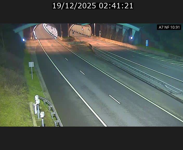 Caméra trafic Luxembourg - A7, Tunnel Gousselerbierg, entrée sud, direction Mersch