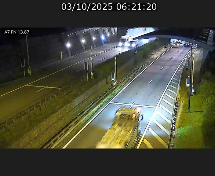 Caméra trafic Luxembourg - A7, Tunnel Gousselerbierg, entrée nord, direction Lorentzweiler