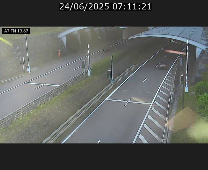 Caméra trafic Luxembourg - A7, Tunnel Gousselerbierg, entrée nord, direction Lorentzweiler