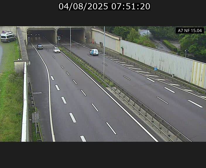 Caméra trafic Luxembourg - A7, Tunnel Mersch, entrée sud, direction Ettelbruck