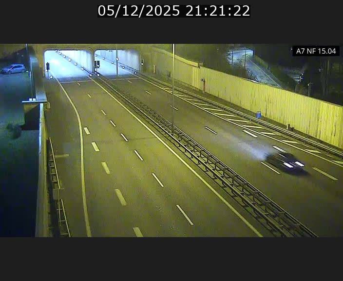 Caméra trafic Luxembourg - A7, Tunnel Mersch, entrée sud, direction Ettelbruck