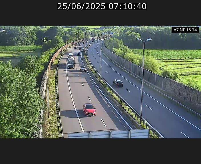 Caméra trafic Luxembourg - A7, Tunnel Mersch, entrée nord, direction Lorentzweiler