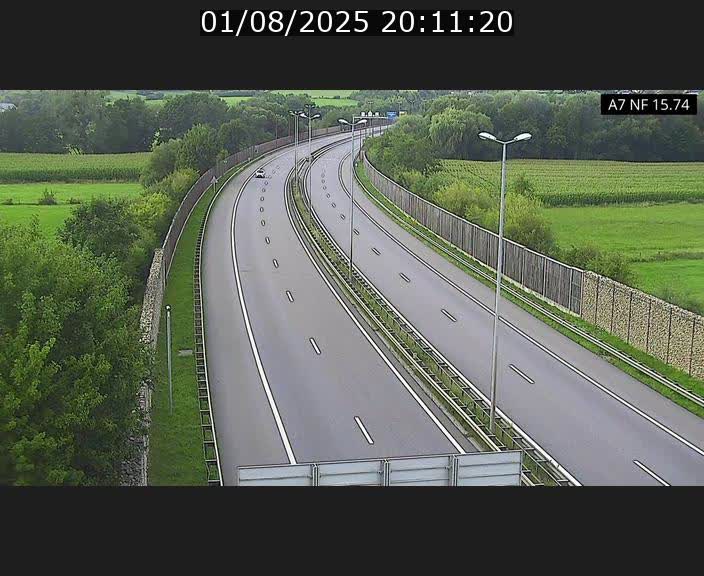 Caméra trafic Luxembourg - A7, Tunnel Mersch, entrée nord, direction Lorentzweiler