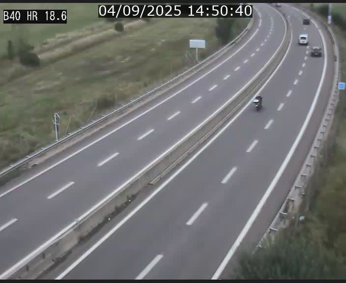 Webcam sur la route de liaison entre Micheville et Esch-Belval à la frontière entre le Luxembourg et la France. Vue orientée vers la Lorraine.