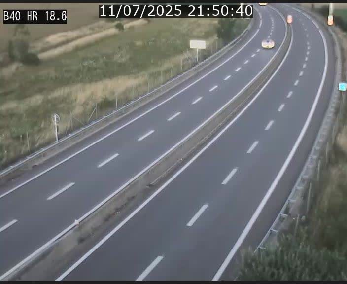 Webcam sur la route de liaison entre Micheville et Esch-Belval à la frontière entre le Luxembourg et la France. Vue orientée vers la Lorraine.
