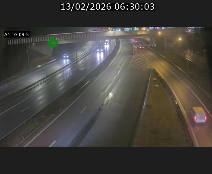 Traffic live webcam Luxembourg Jonction Grünewald - A1 direction Luxembourg-ville - BK 9.5