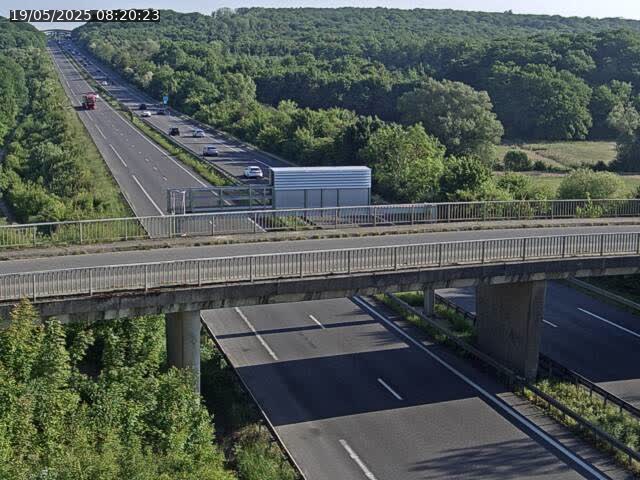 Caméra autoroute France - A31, Zoufftgen direction Luxembourg-ville, à la frontière entre la France et le Luxembourg