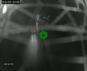 Webcam autoroute A63 en périphérie de Bordeaux au sud-est de la ville, en provenance du bassin d'Arcachon. Vue orientée vers Bordeaux