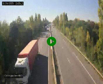 Webcam routière à la fin de la N10, en périphérique ouest d'Angouleme, proche de la jonction avec l'A10
