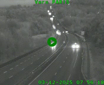 Caméra routière sur l'autoroute A20 à Bessines-sur-Gartempe. Vue orientée vers Paris