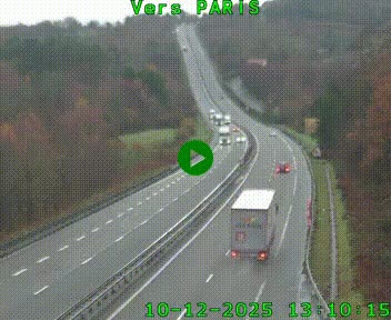 Caméra routière sur l'autoroute A20 à Bessines-sur-Gartempe. Vue orientée vers Paris