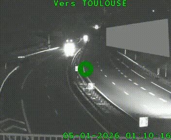 Caméra routière sur l'autoroute A20 à Noailles, en périphérie de Brive-la-Gaillarde. Vue orientée vers Toulouse