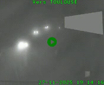 Caméra routière sur l'autoroute A20 à Noailles, en périphérie de Brive-la-Gaillarde. Vue orientée vers Toulouse