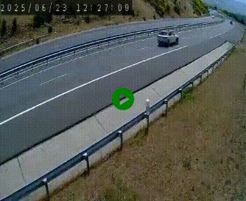 Caméra autoroute A75 à hauteur de la sortie 42 (Rodez, Laissac, Aire de l'Auvergne) située sur la commune d'Auberoques, près de Sévérac-le-Château