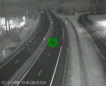 Caméra autoroute A75 à hauteur du col du rocher blanc en direction de Montpellier