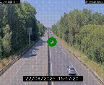 Webcam sur le périphérique de Nantes (N844) entre la Porte de Saint-Luce et la Porte d'Anjou, à l'est de la ville