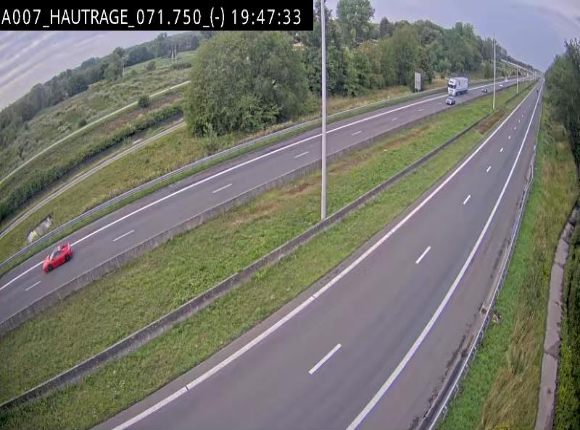 Webcam autoroute Belgique - Hautrage - E19 - BK 71.7