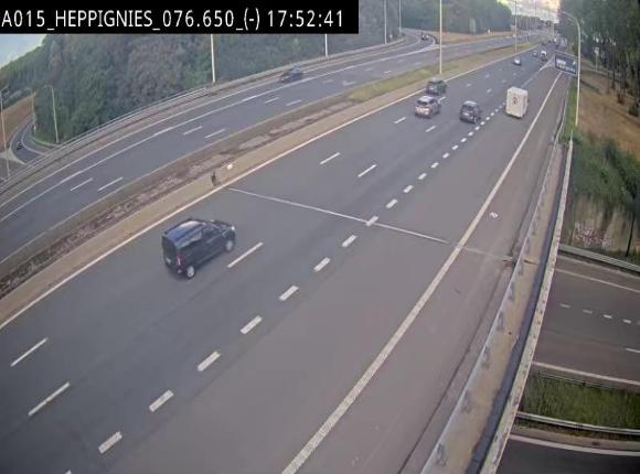Webcam autoroute Belgique - Heppignies - E42 direction Namur - BK 76.4