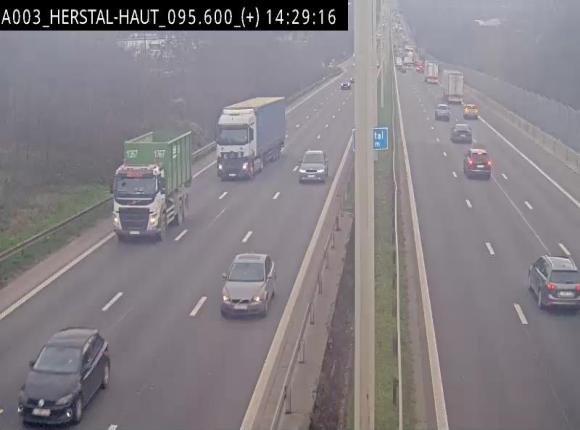 Webcam autoroute Belgique - Herstal - E40 direction Aix-la-Chapelle - BK 97