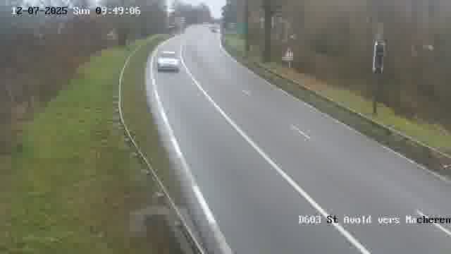Webcam sur la D603 située à proximité de Saint-Avold. Vue orientée vers Macheren.