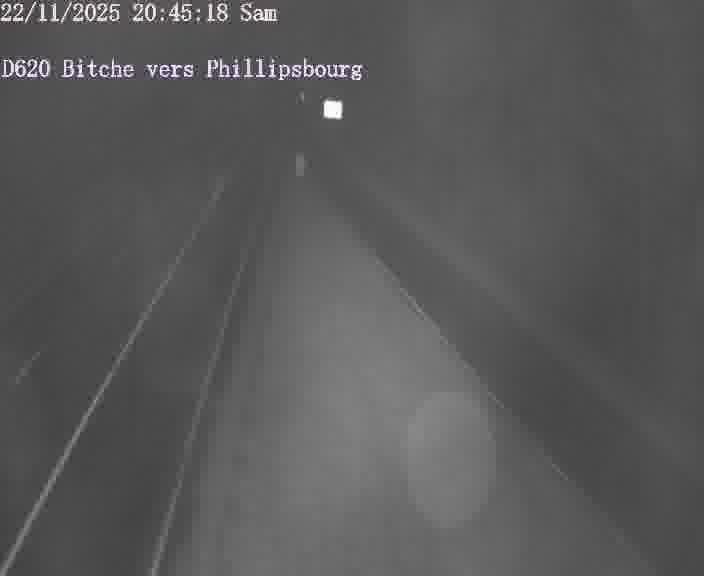 Webcam sur la D620, sur le contournement de Bitche. Vue orientée vers Philippsbourg