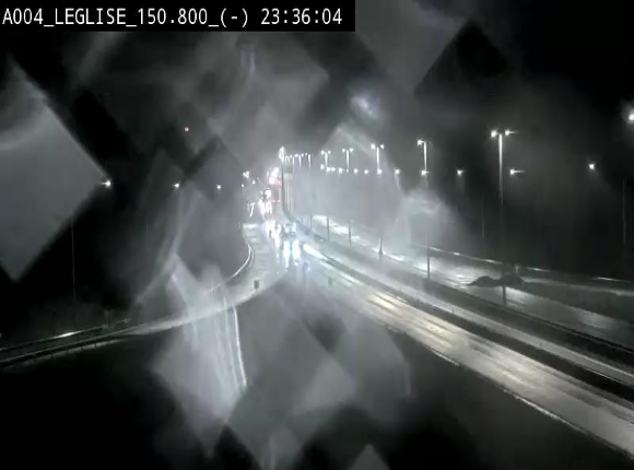 Webcam E411 dans la Côte de Léglise. Vue orientée vers Bruxelles