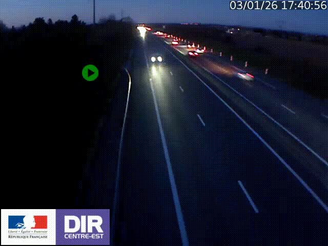 Webcam sur le contournement de Valence, sur la Nationale 7, à la jonction avec la N532, caméra orientée vers Grenoble