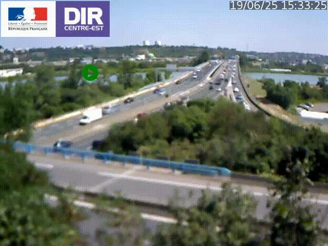 Webcam autoroute sur A450 à Pierre-Bénite en direction de Lyon et de l'autoroute A7
