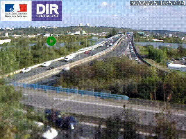 Webcam autoroute sur A450 à Pierre-Bénite en direction de Lyon et de l'autoroute A7