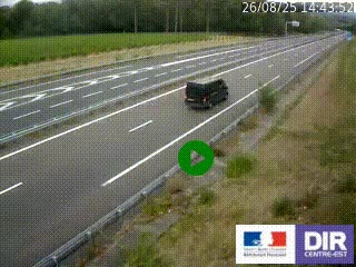 Webcam autoroute sur l'A77 à hauteur de Pouilly-sur-Loire en direction de Nevers