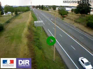 Webcam à Mably, à proximité de Roanne en direction de Moulins sur la N7