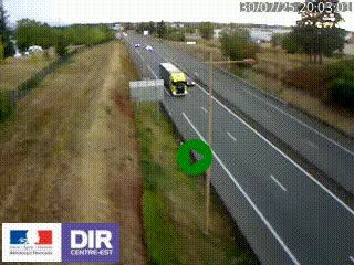 Webcam à Mably, à proximité de Roanne en direction de Moulins sur la N7