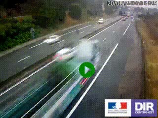 Caméra autoroutière sur l'A47 à hauteur de Givors, a proximité de Lyon. La webcam est orientée vers Lyon