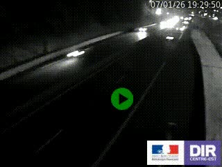 Caméra autoroutière sur l'A47 à hauteur de Givors, a proximité de Lyon. La webcam est orientée vers Lyon