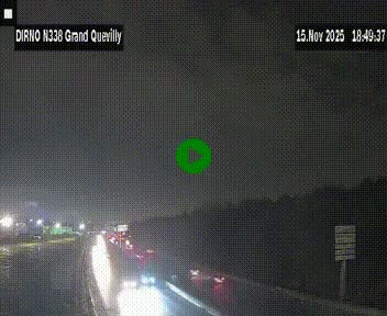 Webcam routière sur N338 à hauteur de Grand-Quevilly en périphérie de Rouen. Vue orientée vers Rouen