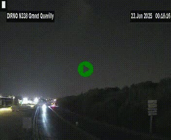 Webcam routière sur N338 à hauteur de Grand-Quevilly en périphérie de Rouen. Vue orientée vers Rouen