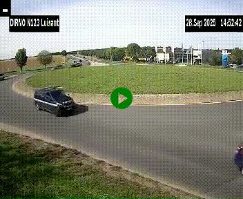 Webcam en périphérie de Chartres sur la N123, à hauteur de Luisant. Vue orientée vers Chartres