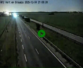 Webcam à hauteur de Vert-en-Drouais sur la N12, en périphérie de Dreux. Vue orientée vers Alençon