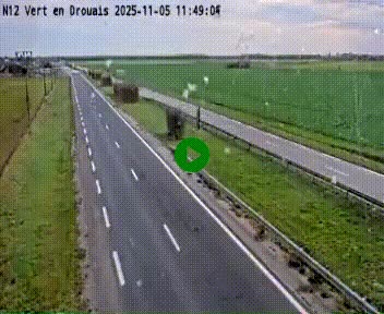 Webcam à hauteur de Vert-en-Drouais sur la N12, en périphérie de Dreux. Vue orientée vers Alençon
