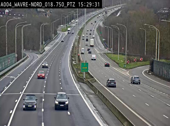 Webcam traffic E411(A4) - BK 18.7 - Bierges (Wavre Nord)