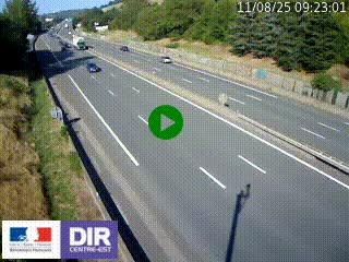 Webcam routière à Saint-Etienne-Terrenoire sur la RN88 avant la jonction entre l'A72 et le Boulevard Périphérique de Saint-Etienne