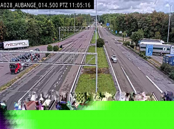 Webcam autoroute Belgique - Aubange - A28 direction Arlon - BK 14