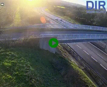 Webcam sur A84 à hauteur de Pont-Farcy, au niveau du pont autoroutier sur la Vire, au sud de Saint-Lô
